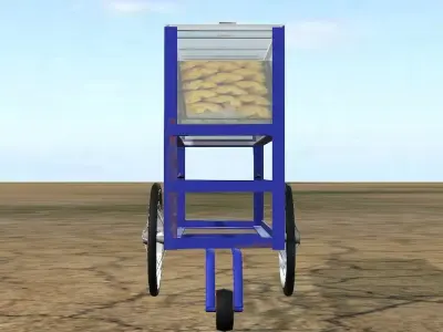  Thai fruit cart 3D model