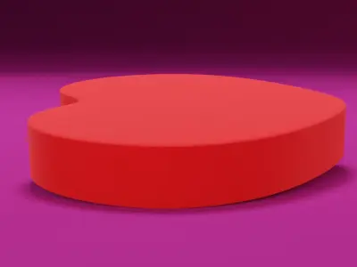 Heart candy box 3D model Valentine day 3D model