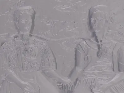 THE TWO FRIDAS by FRIDA KAHLO for 3D printing  3D print model