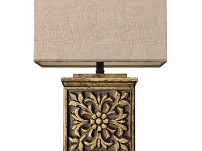 Classic Style Table Lamp Golden Arabic Oriental Table Lamp 3D model