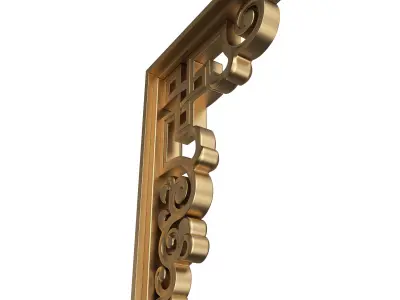 Bracket Carved Plaster Molding Decoration 01 Low-poly 3D model
