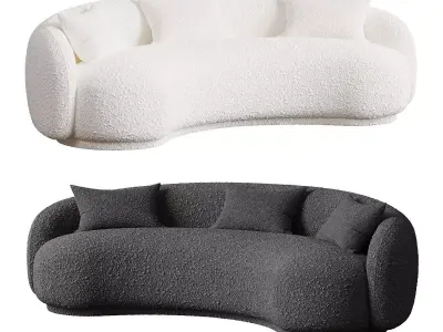  Acanva Curved Sofa 3D model