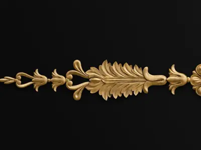 Carved decor 3D model 18