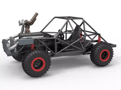 Uphill Sand Racing Dragster Base V2 Scale 1 to 25 3D print model