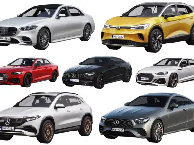 HQ cars collection 5 3D Model Pack