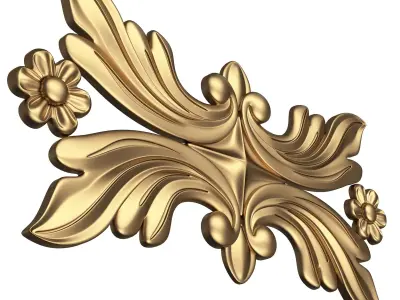 Carved Plaster Molding Decoration 047 Low-poly 3D model