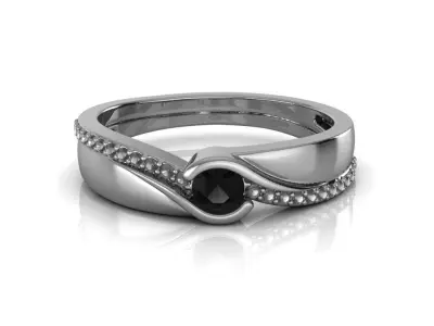 Diamond Jewelry Ring 3D print model 28
