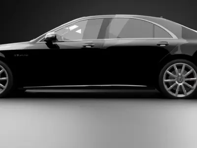 Mercedes Benz S class  Low-poly 3D model