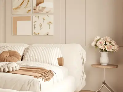 3D model of bedroom 3D model