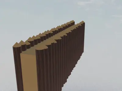 Wooden Wall Free 3D model purchase