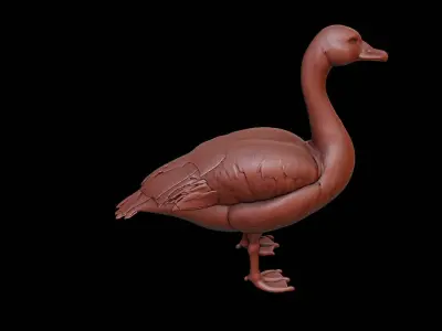 Goose Animal Sculpture 3D print model get