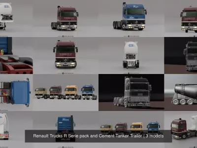 Renault Trucks R Serie pack and Cement Tanker Trailer