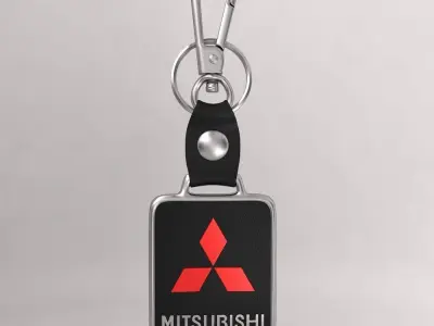 Mitsubishi car logo keychain 3d model  3D model