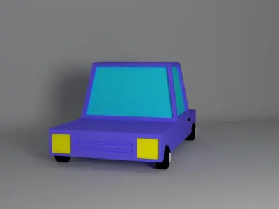 simple lowpoly car 3D model