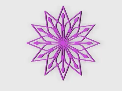 Snowflake blue Free 3D print model