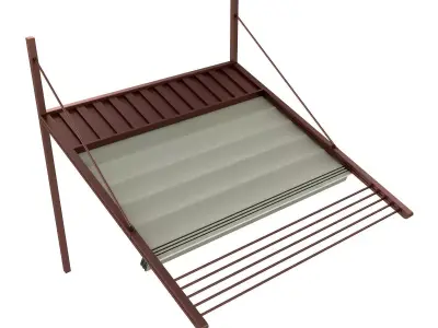 Motorized Pergola 3 bronze patina rust 3D model