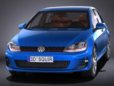 Volkswagen Golf VII GTI 2017 3D model