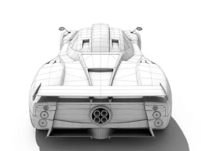 Pagani Zonda Low-poly 3D model