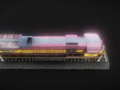 model train 01 Low-poly 3D model