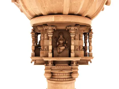 temple pillar 3D model