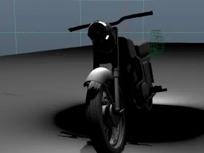 moto 1 motorcycle in fog 3D model