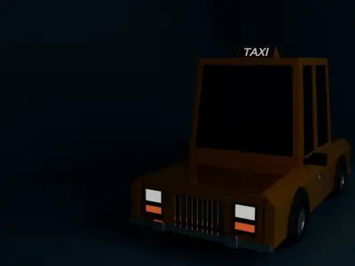 Low-Poly Taxi Low-poly 3D model