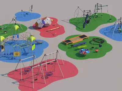 Modern playground 2 3D model