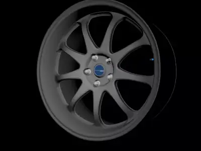 WORQ Emotion XD9 Wheel Rim Low-poly 3D model