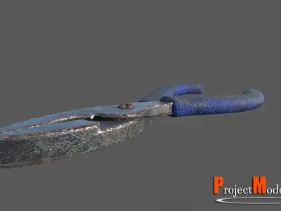 Plier-Version001 pair of pliers with handles Low-poly 3D model