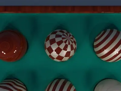 Wooden marbles  play ball  hobby  Low-poly 3D model