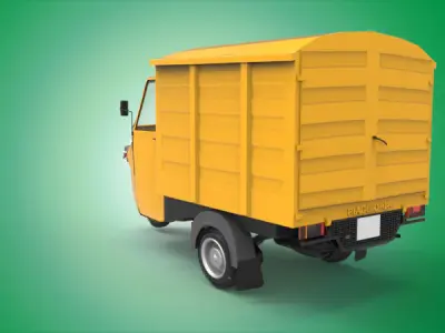 Piaggio aps 3 weel  taler 02 Low-poly 3D model