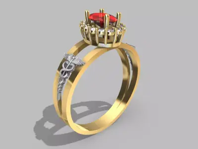 dentistry graduation ring 3D print model