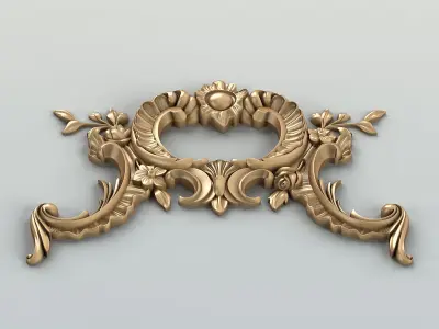 Carved decor central 043 3D model