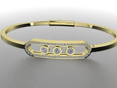 Messika bracelet 3d printing model 3D print model