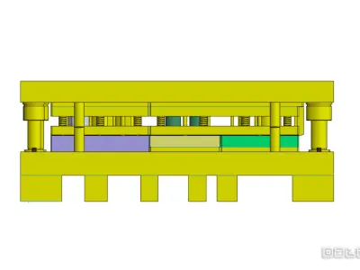 Progressive Press Tool for Drawn Component with Die Assembly 3D model