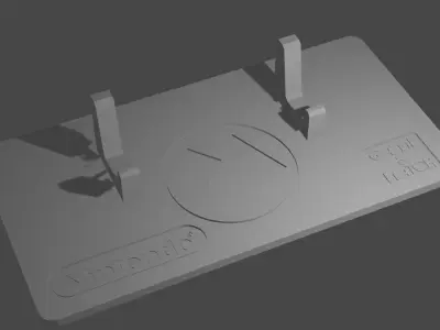 Mario Game and Watch Stand for console - Mario Logo 3D model