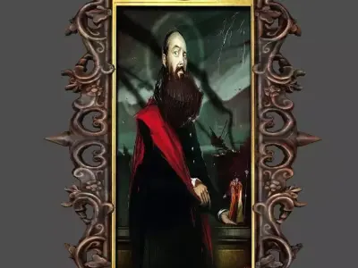 French Old Photo Frame 02 Low-Poly 3D Model Low-poly 3D model