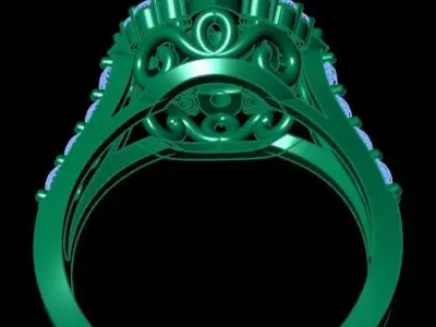 women ring 104 3D print model