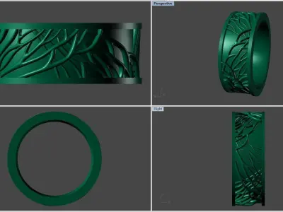 Tree of Life Wedding Band 3D print model