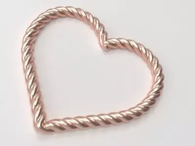 Rope Heart Pendant 3D print model