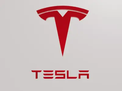 Tesla Logo Low-Poly 3D model 3D model