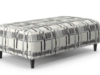 Accent Ottoman Low-poly 3D model