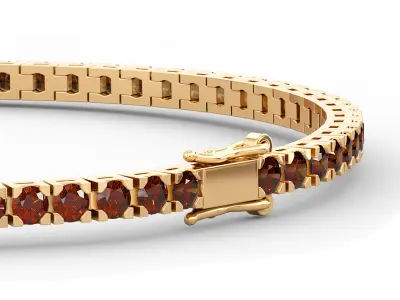 Diamond Tennis Bracelet 2 5mm 3D print model