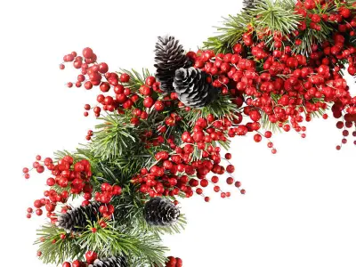 Christmas wreath v3 3D model