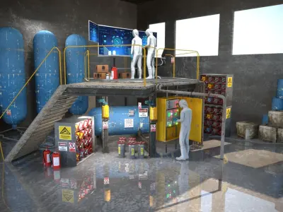 laboratoire analyses 3D model