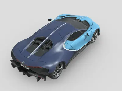 Bugatti Tourbillon Low-poly 3D model