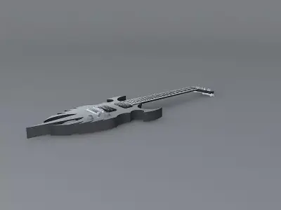 The Punisher guitar Free 3D model