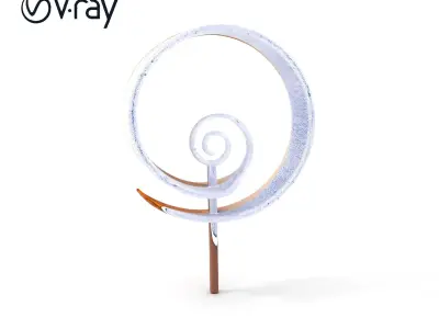 Spiral Sculpture Model Pack for Artistic Interiors Low-poly 3D model