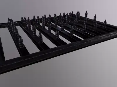 MIL - Traffic Spikes Plate - AAA PBR Game Ready Low-poly 3D model