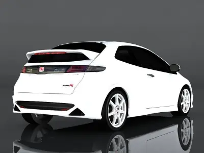 Honda Civic Type-R Low-poly 3D model